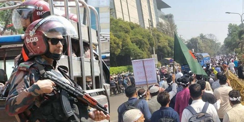 প্রধান ‍উপদেষ্টার বাসভবন এলাকায় সংঘর্ষ, ৬ প্লাটুন বিজিবি মোতায়েন